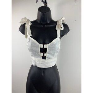 Wild fable strappy crop top white small  New with tags
